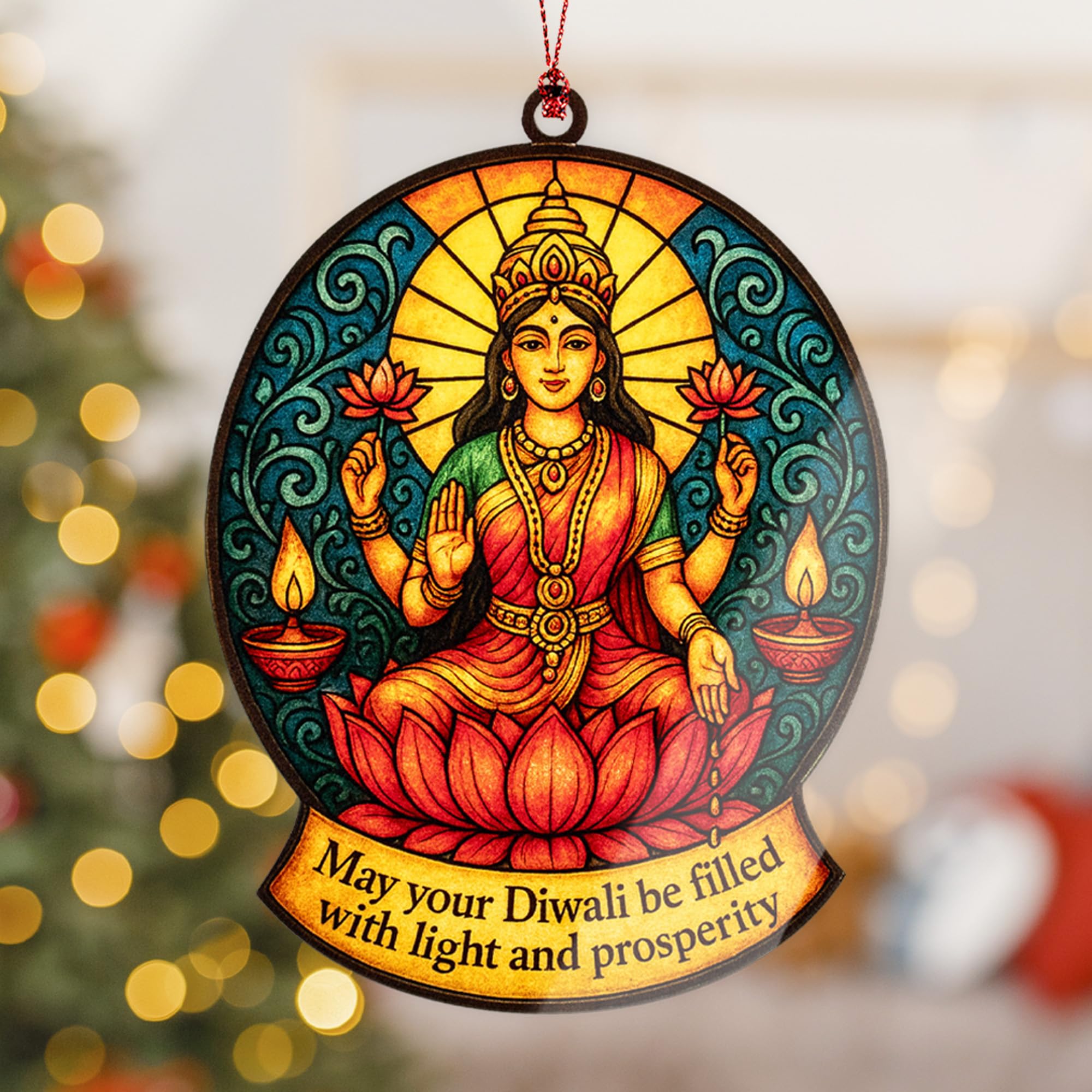 Diwali Gifts Indian for Family ornament with Xmas envelopes