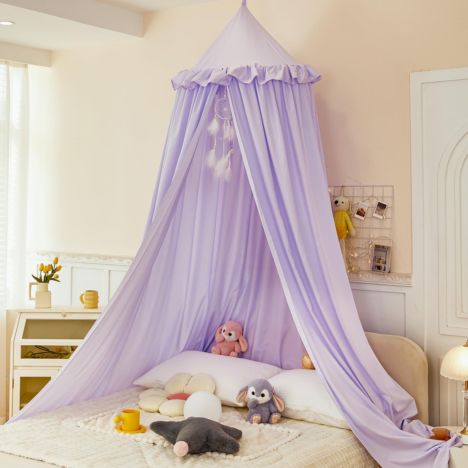 canopy design protecting baby from bugs in bedroom