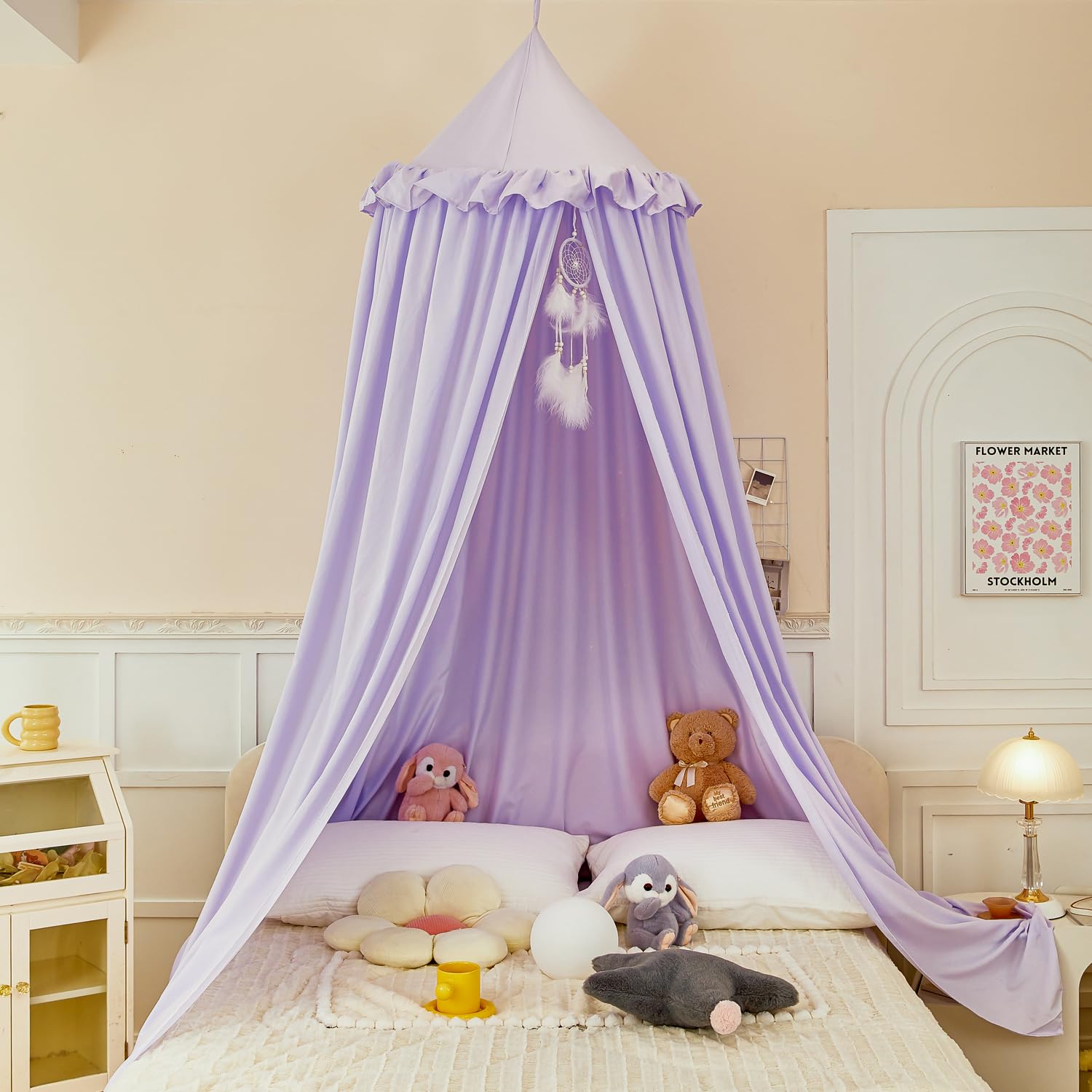 exquisite round dome canopy decor for children's room