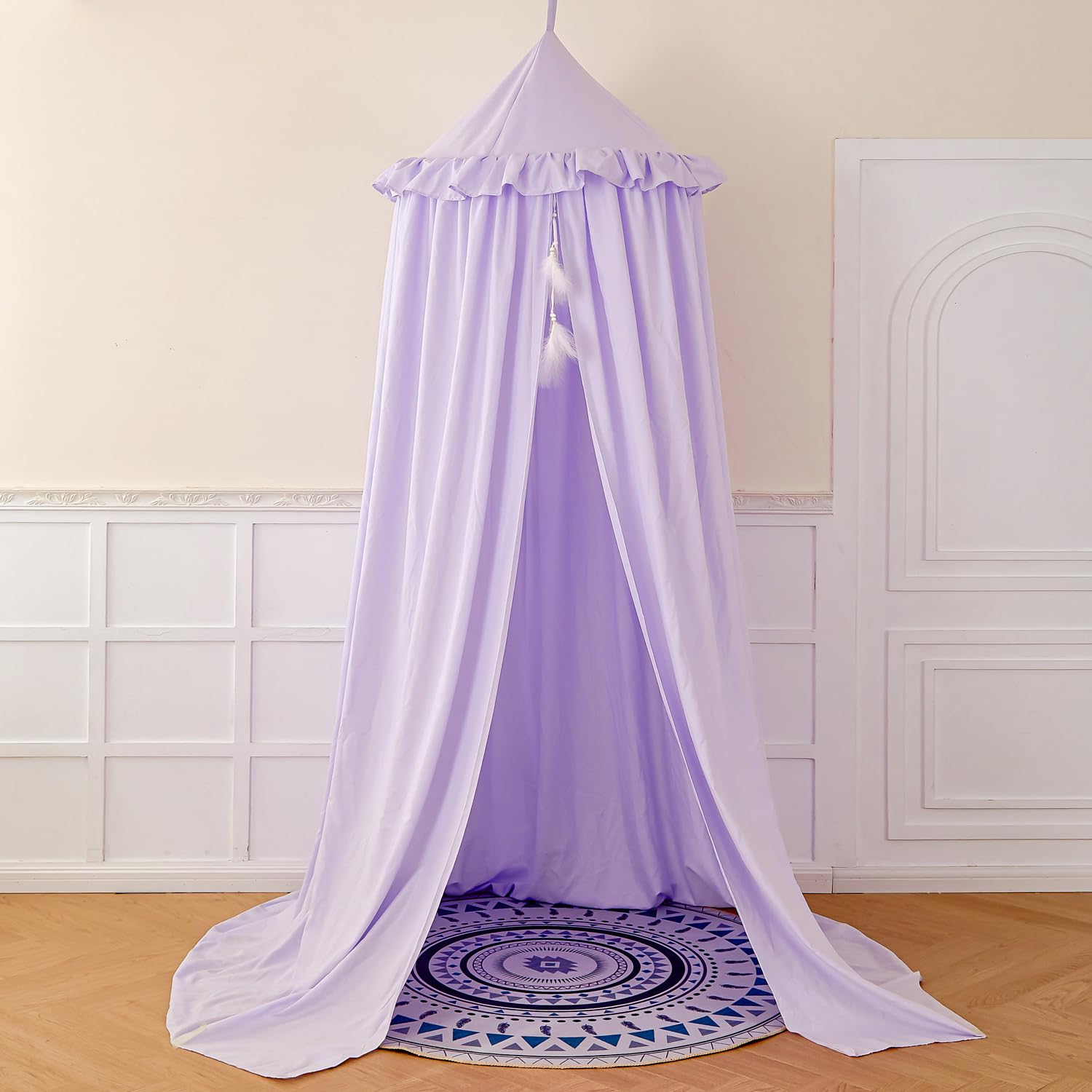 dix-rainbow canopy with dome 25-6 inch over child bed