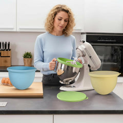 Dixxes silicone bowl liners 3-pack with lids for KitchenAid 4.5-5 qt bowls