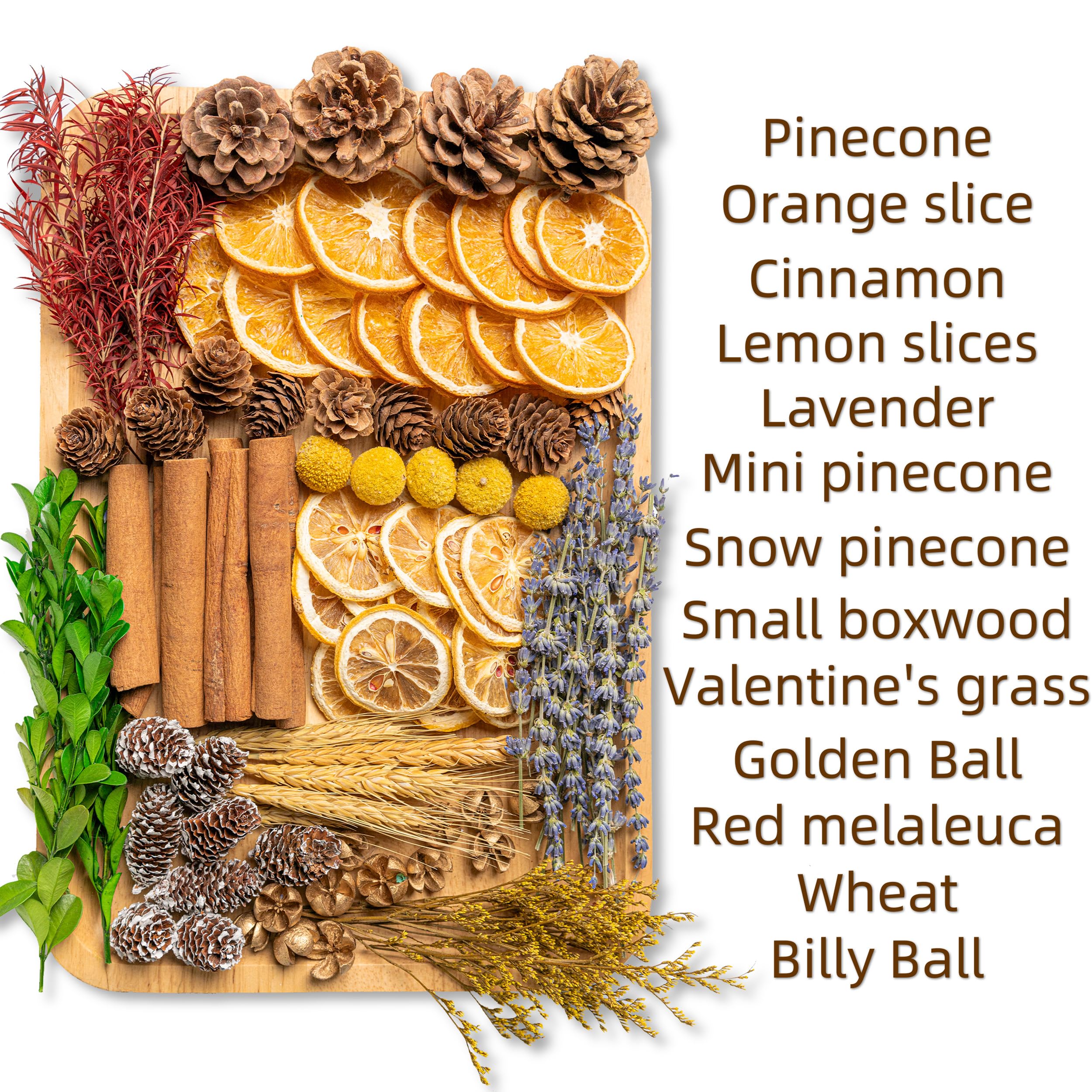 Orange slices and Lemon slices in dried flowers kit