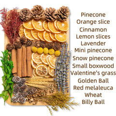 Orange slices and Lemon slices in dried flowers kit
