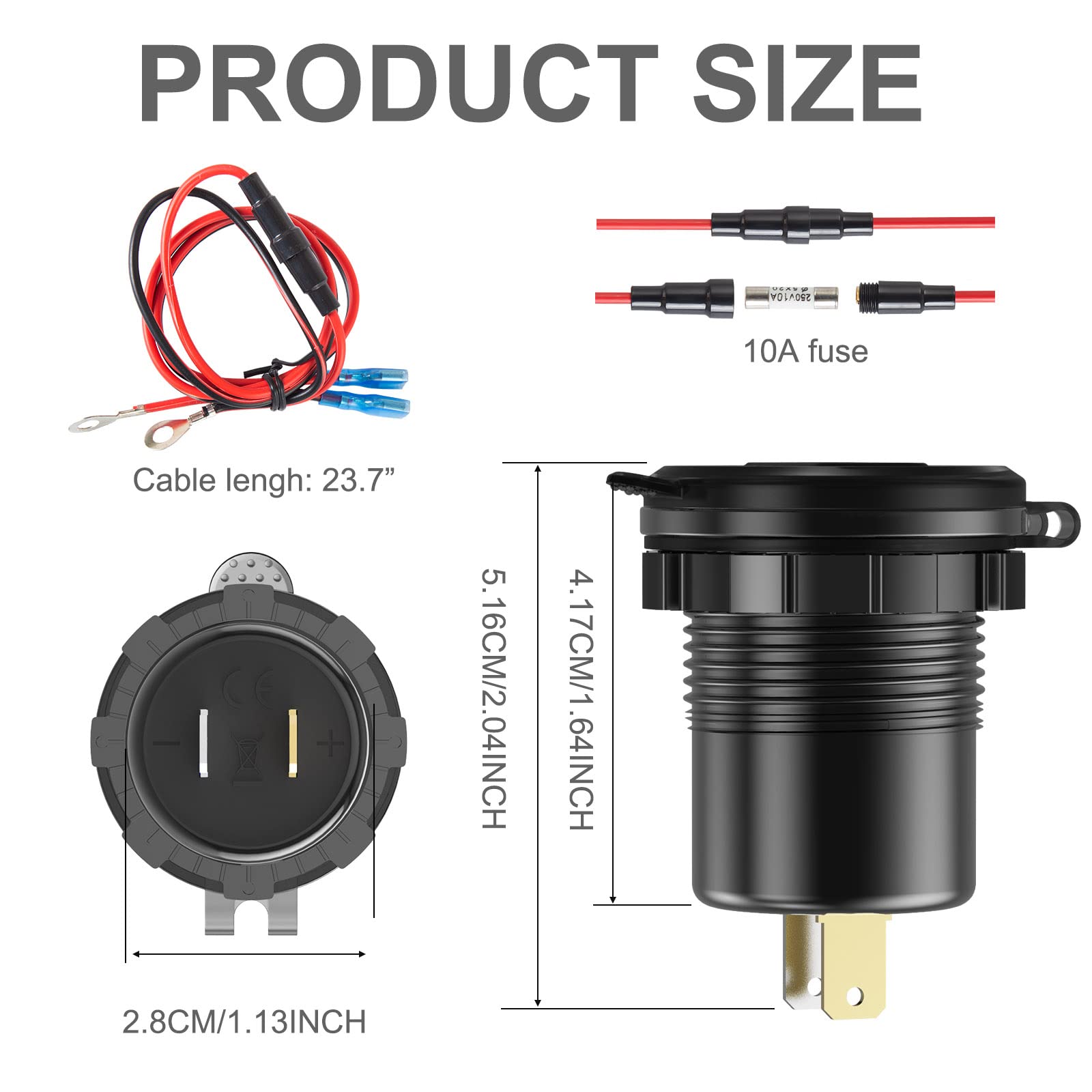safety features including UL CE ROHS and waterproof rubber cover