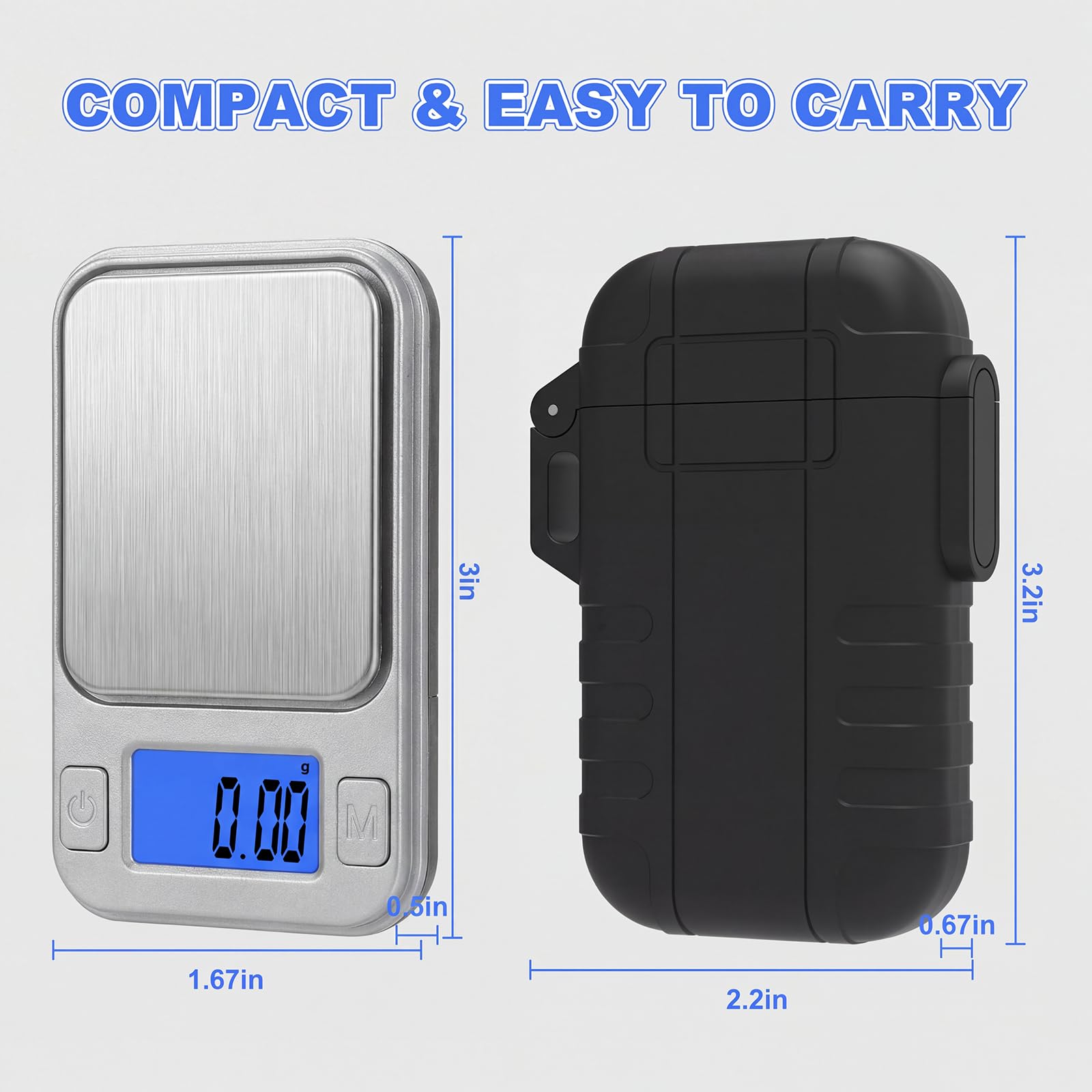 Diyife mini digital scale LCD display close up