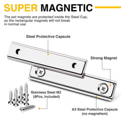 Neodymium block magnet in steel channel diymag