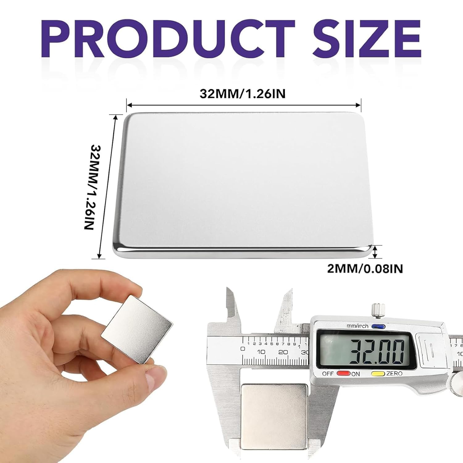 Neodymium square magnet with adhesive backing by DIYMAG