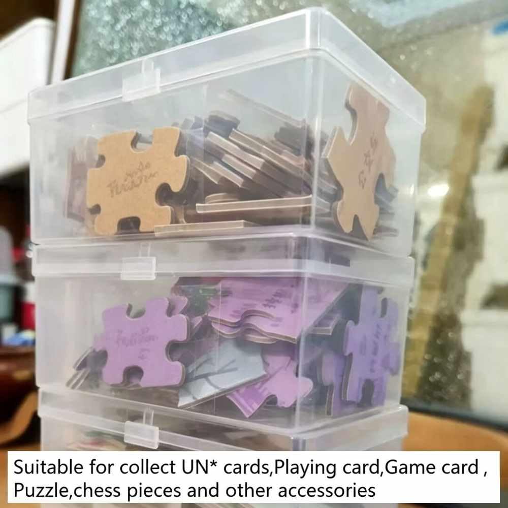 High transparency card storage box showing contents