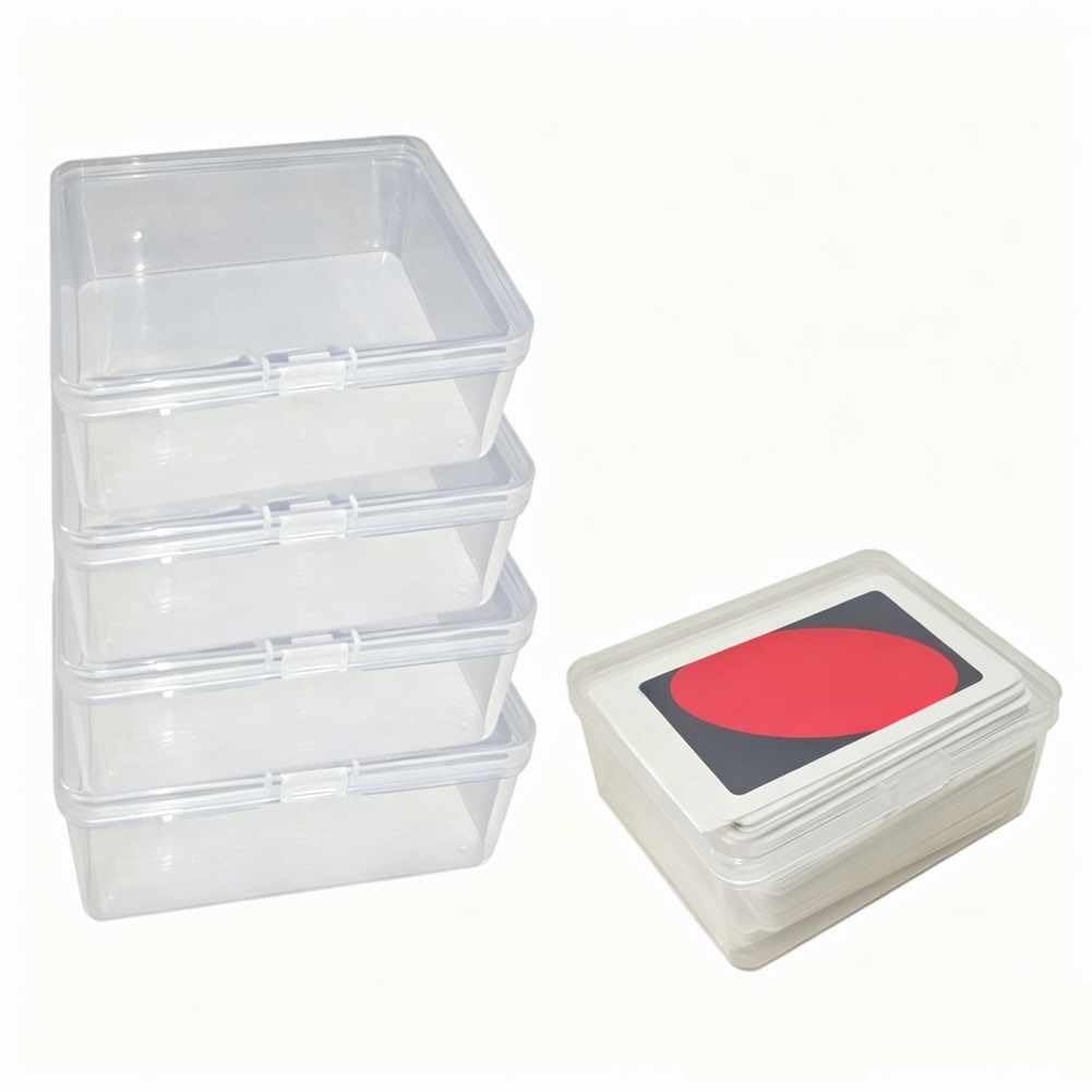 DKAOVH 4PCS plastic game card storage box transparent