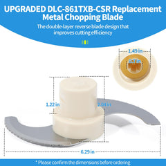 Blade size 6.29 x 2.04 inches for 11-Cup units