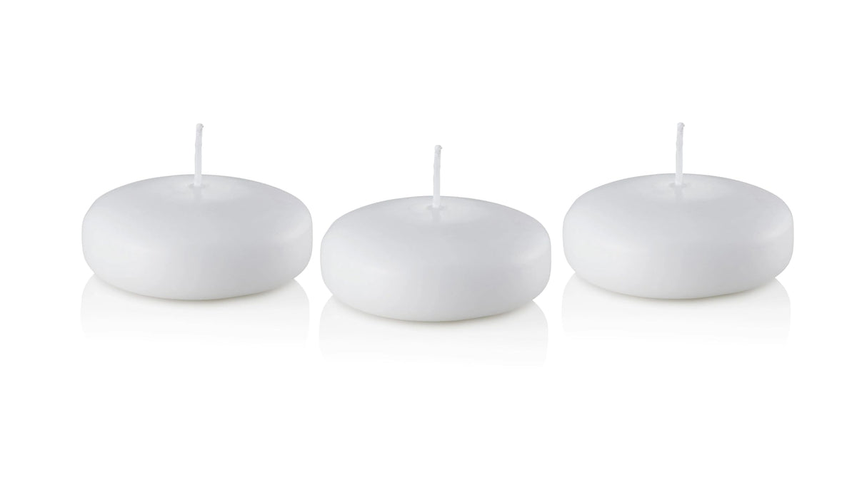 D'light Online white 3 inch floating candle discs set of 12