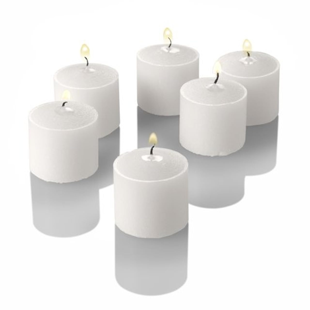 Bulk white unscented votive candles for decor and ambience