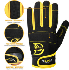 Breathable mesh back on DLY mechanic gloves