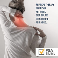 Home physical therapy setup showing neck traction equipment