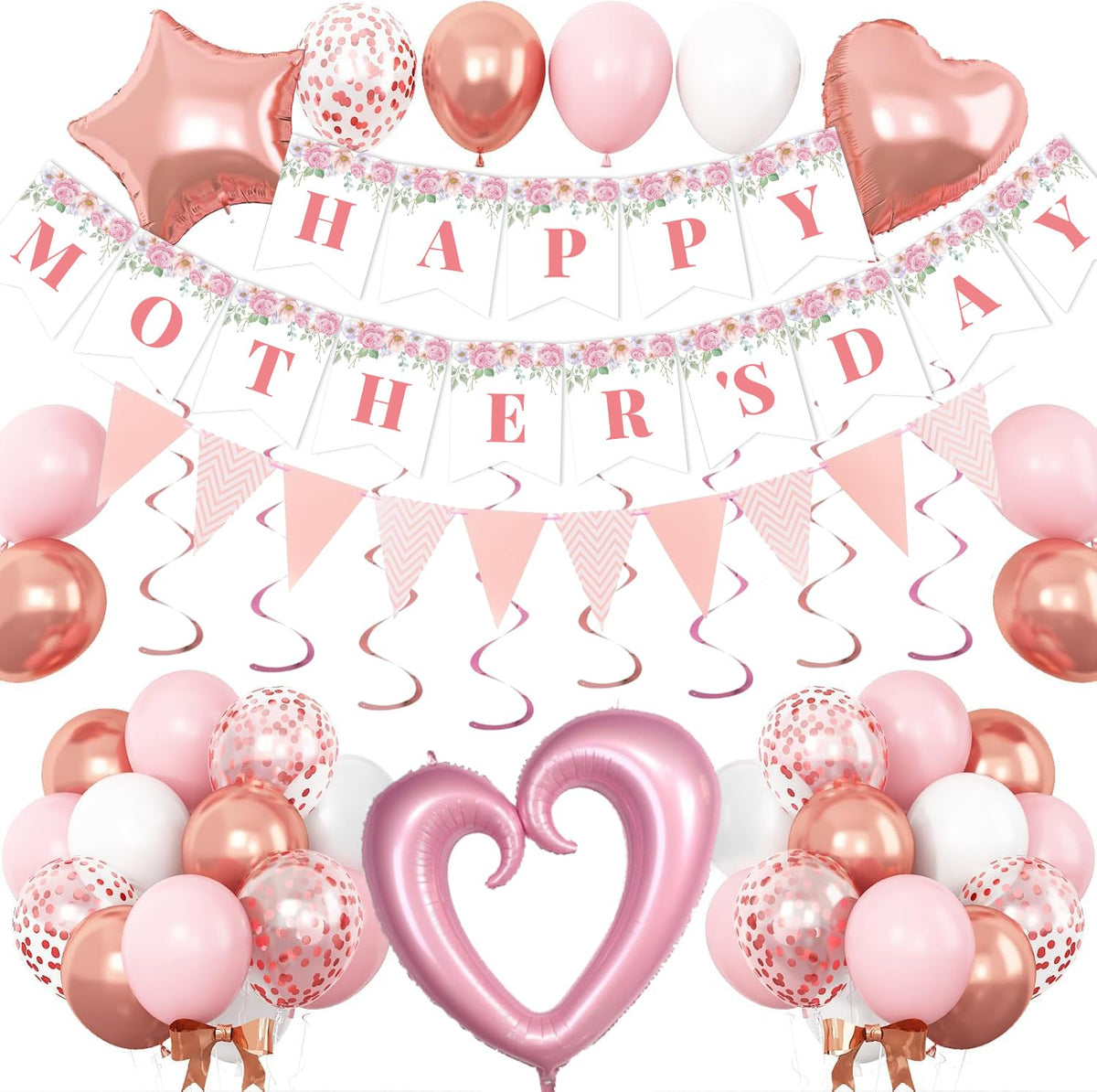 DMIGHT Mothers Day Decorations banner with Happy Mothers Day message