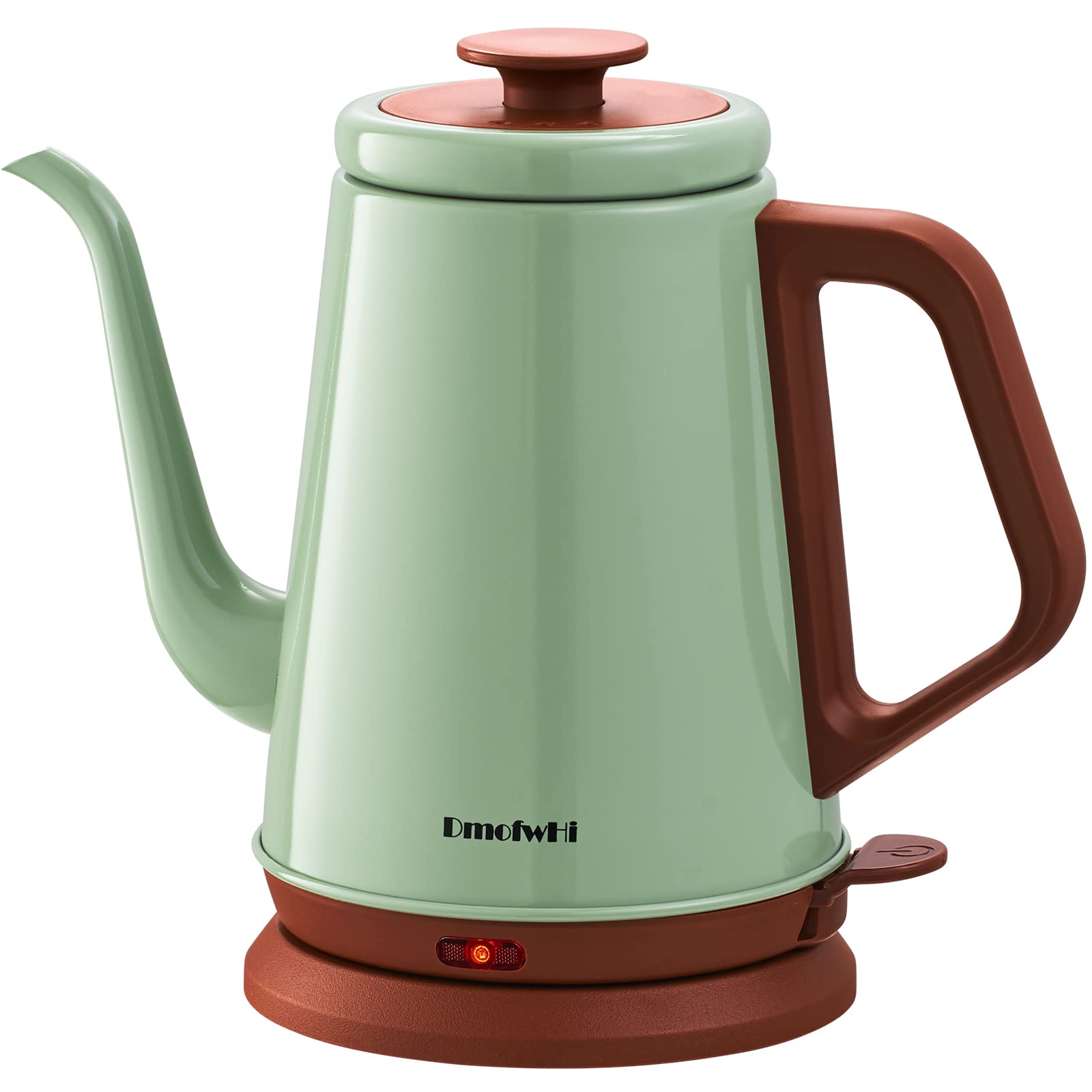 DmofwHi gooseneck electric kettle 1l green front view
