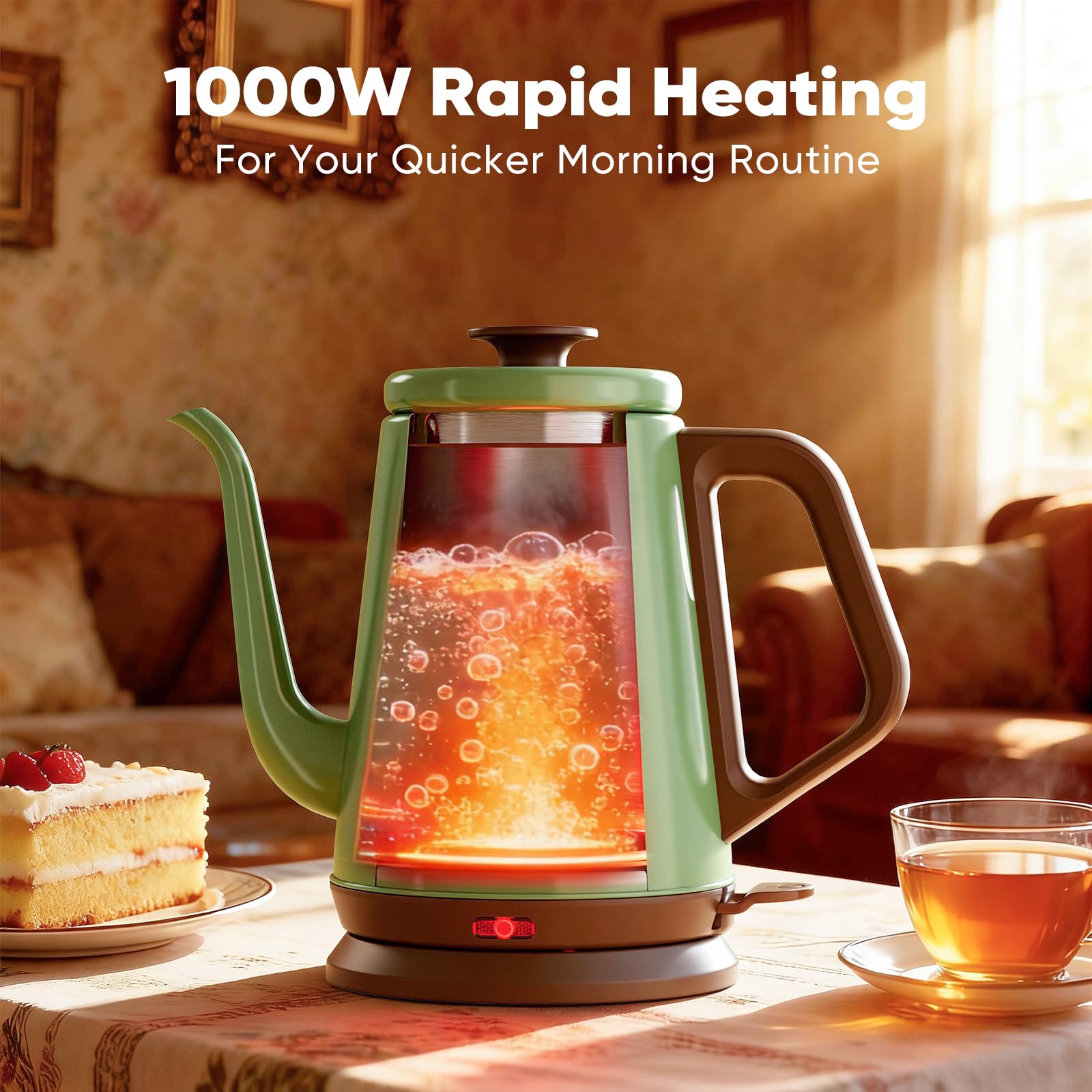 DmofwHi BPA free gooseneck kettle green