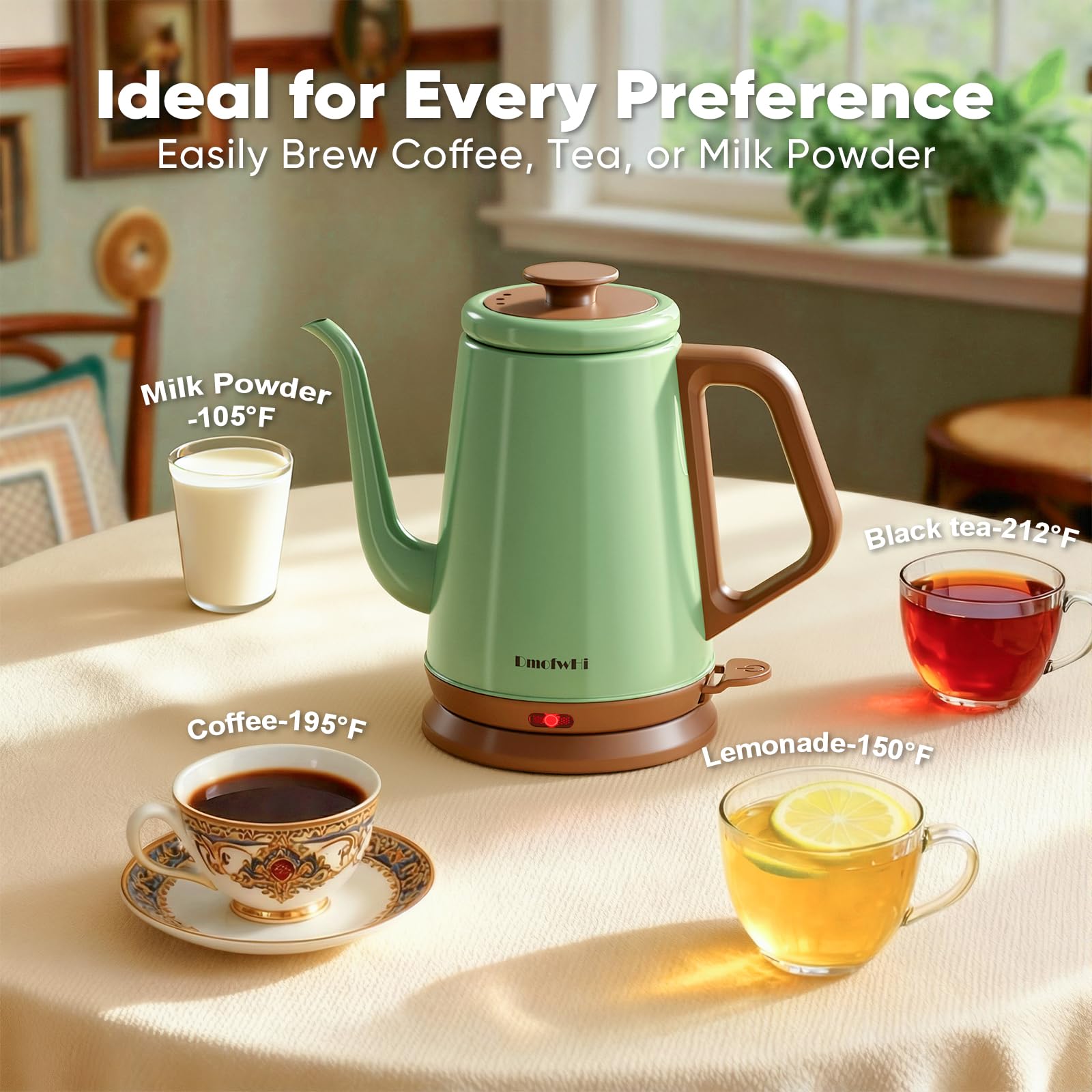 DmofwHi gooseneck kettle 1l green side view