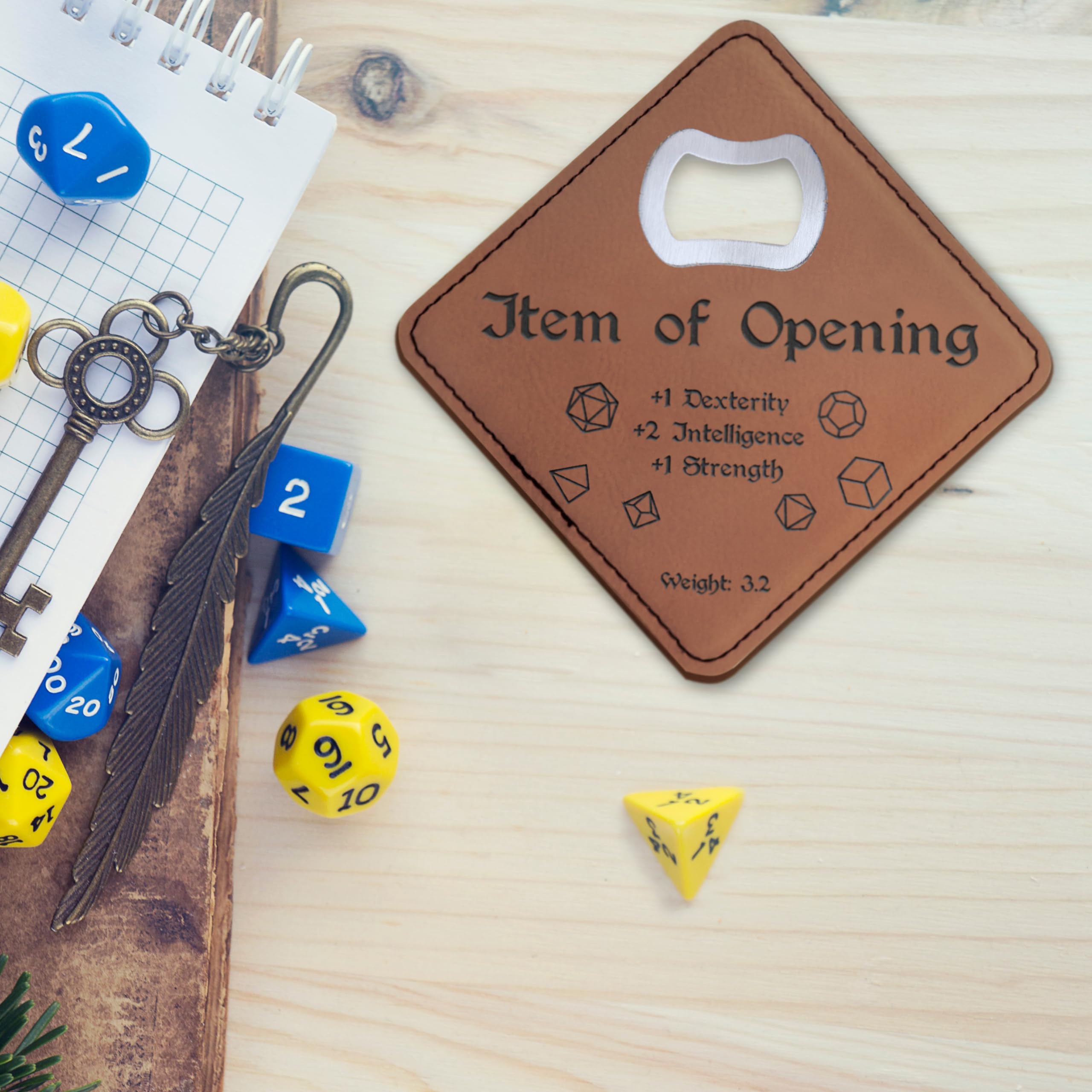 DND accessory coaster opener 4x4 inch size