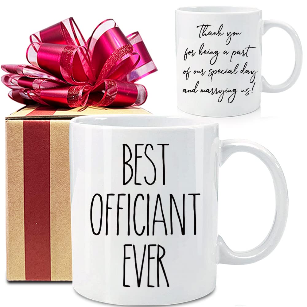 Dnuiyses wedding officiant mug two sided design Best officiant ever