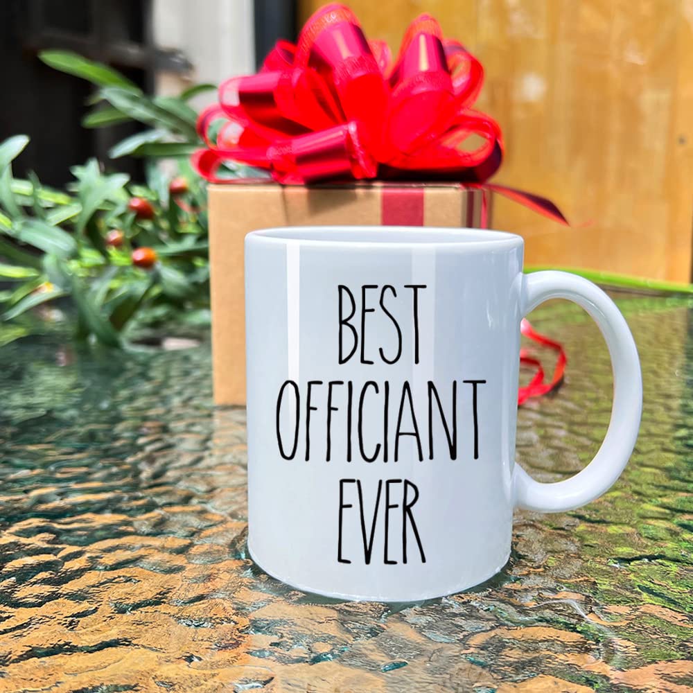 Dnuiyses wedding officiant mug thank you message on the other side