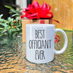 Dnuiyses wedding officiant mug thank you message on the other side