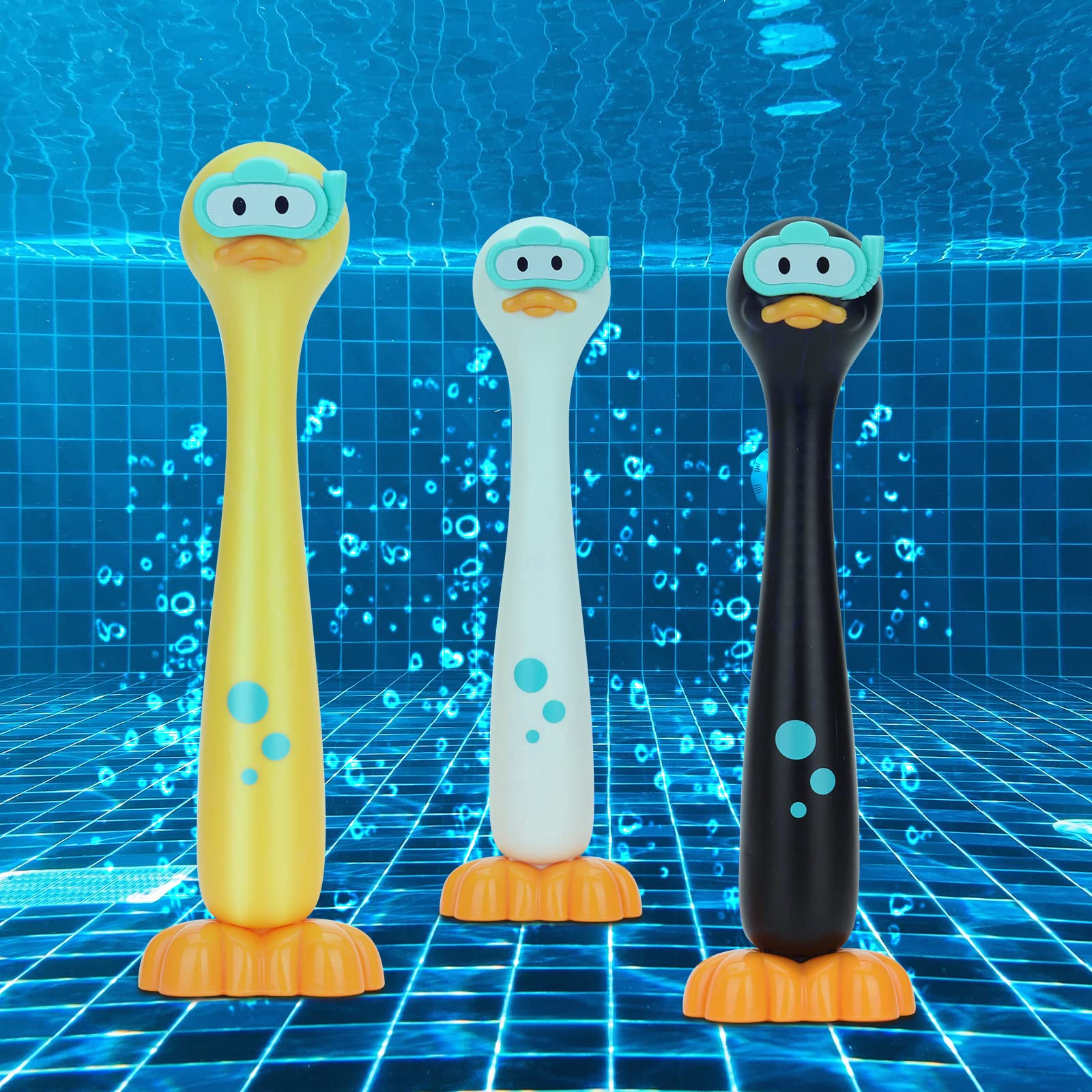 DOADW diving sticks duck 3-pack black white yellow 3.4 inches