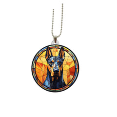 Doberman Dog Ornament for car rear view mirror decor