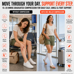 Doc Miller graduated compression from foot to calf