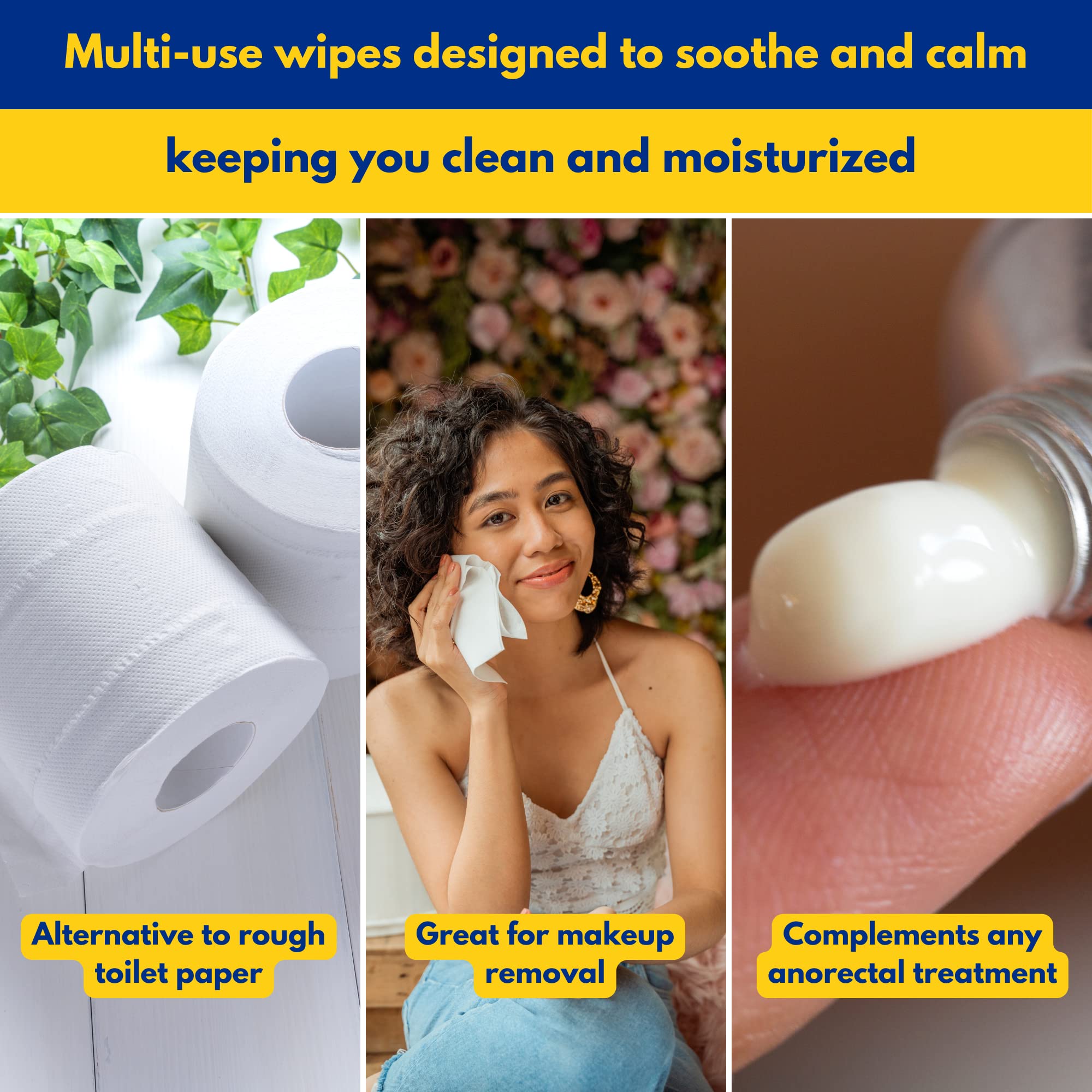 Wipes feature organic bamboo base for thick yet soft texture