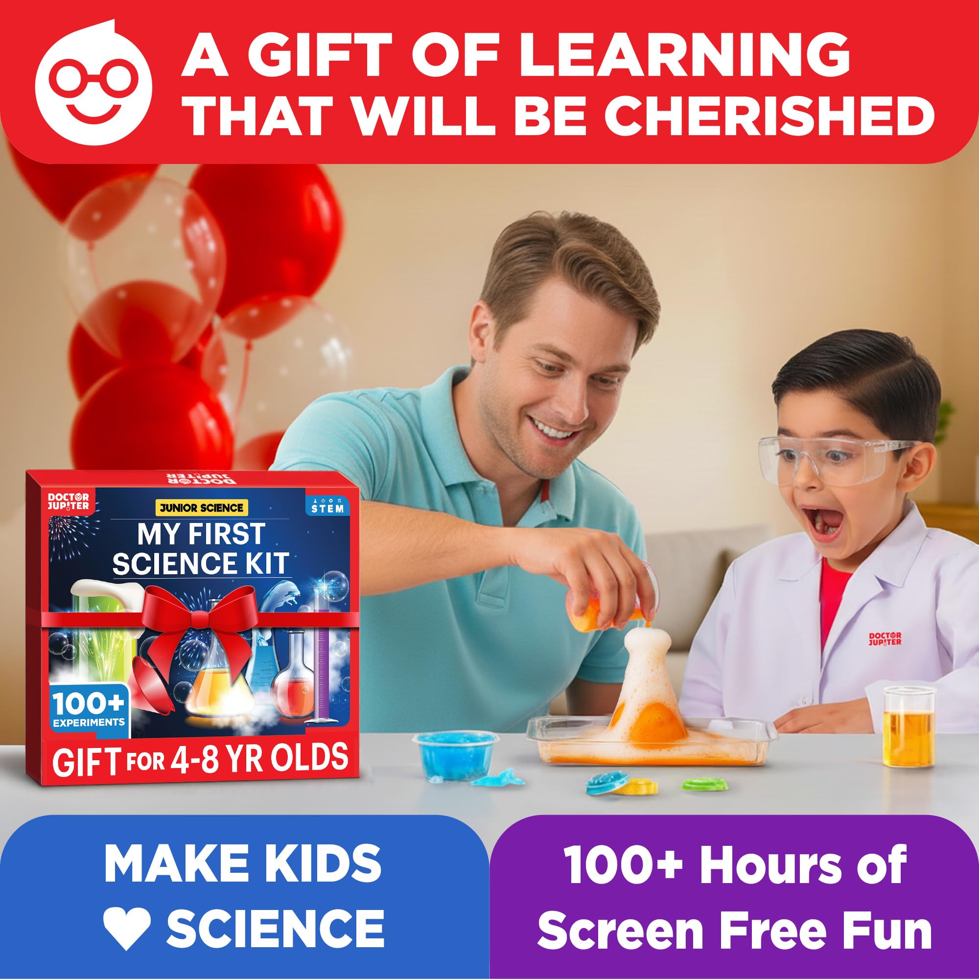 Doctor Jupiter science kit box contents overview