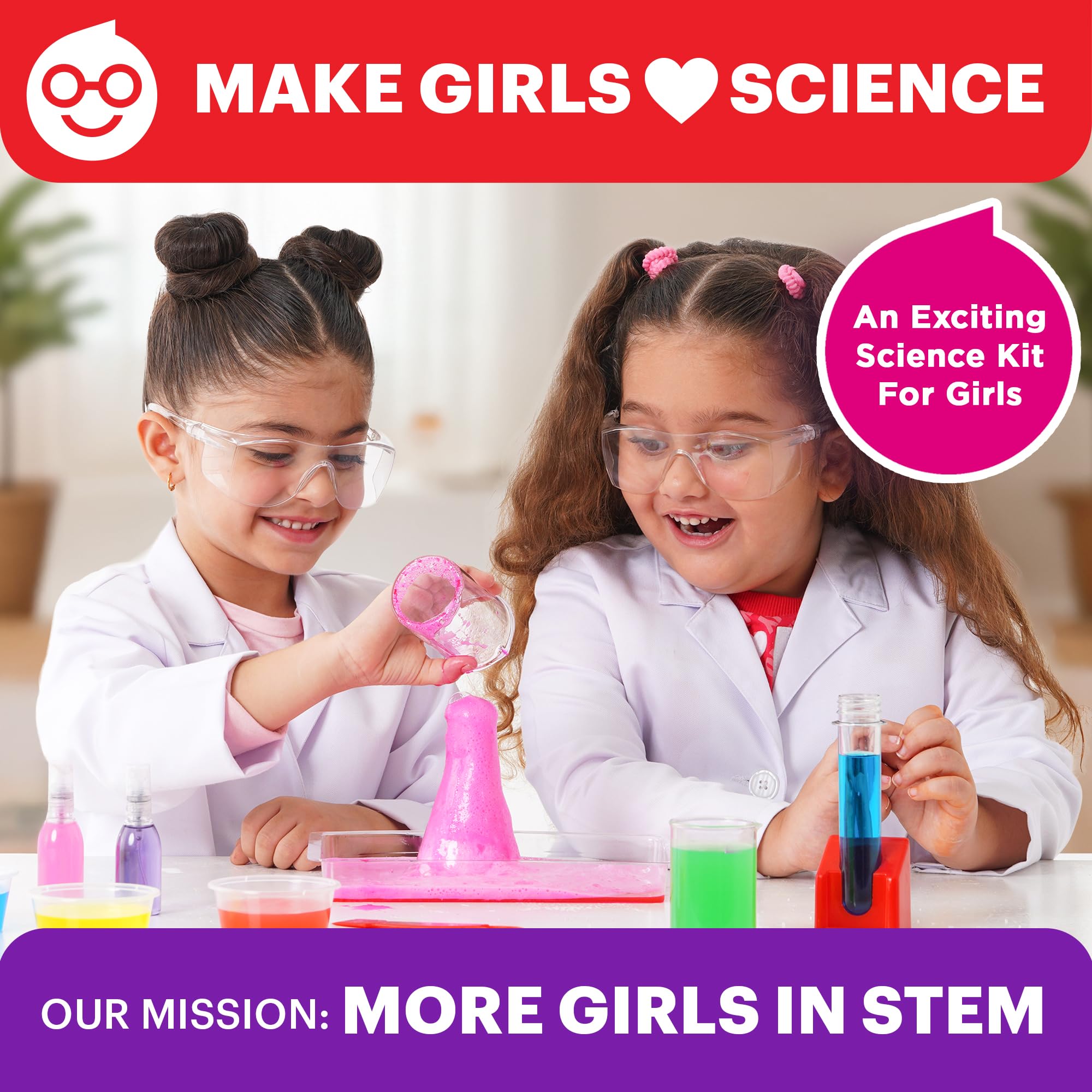 Doctor Jupiter Girls' First Science Experiments Kit instruction manual spread