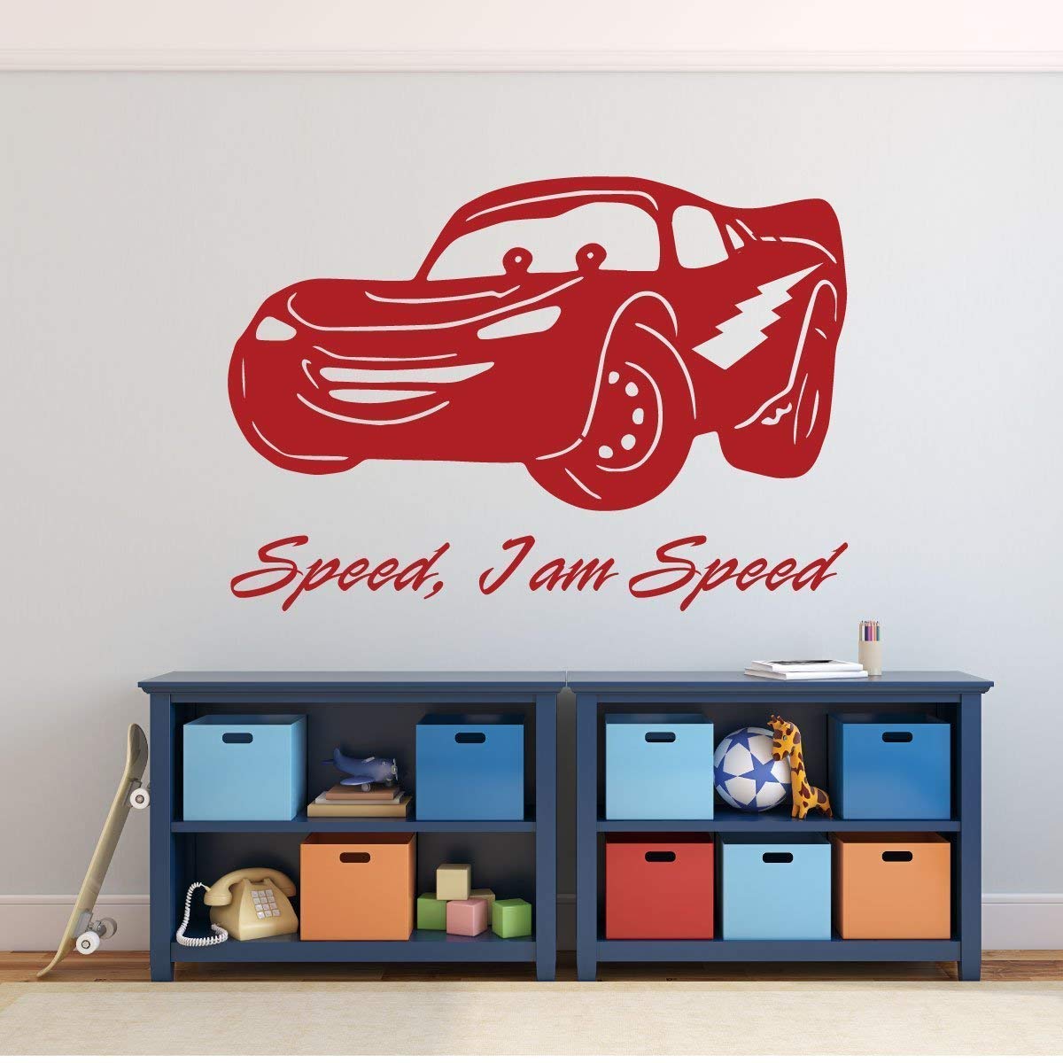 Doctor office wall decal with lightning mcqueen design