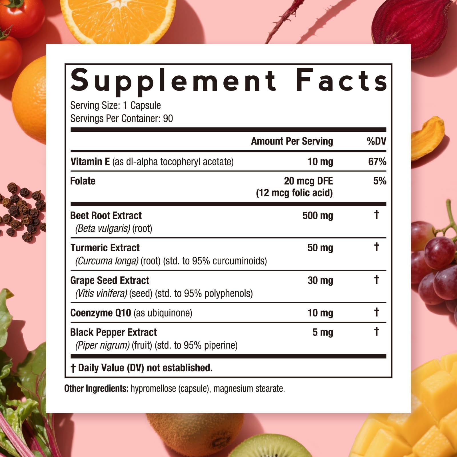 Beet Root Extract with Grape Seed in the formula
