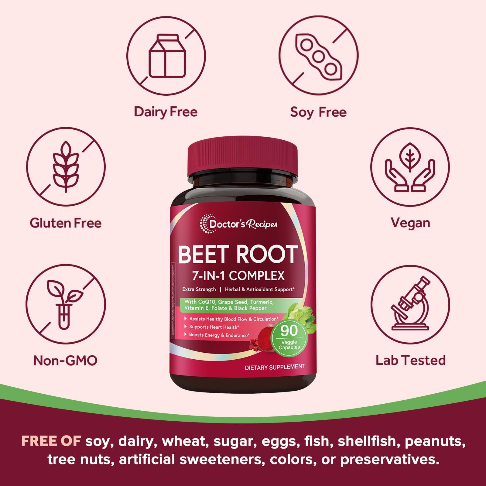 Grape Seed Vitamin E and Folate ingredients listed