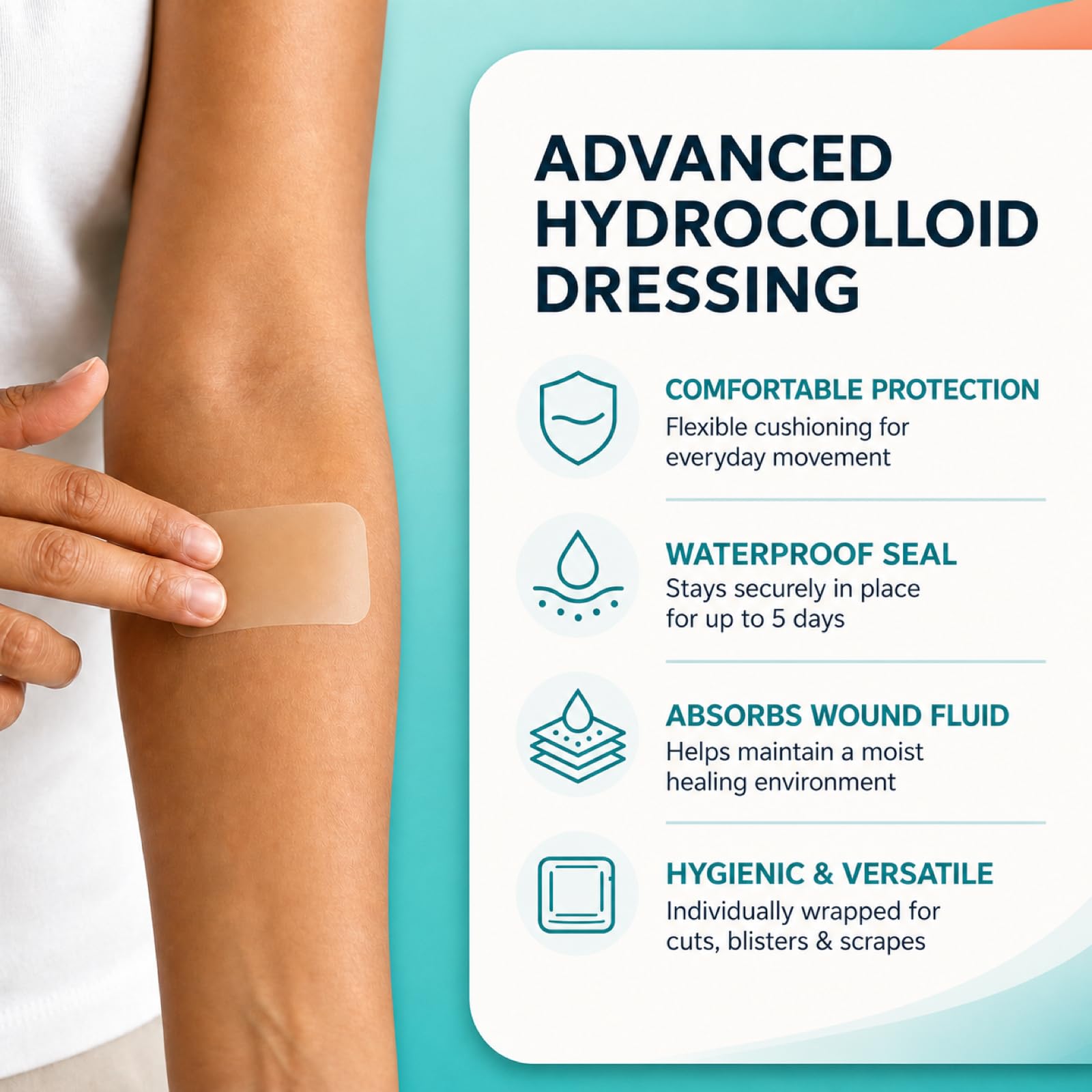 Waterproof bandages stay in place up to five days