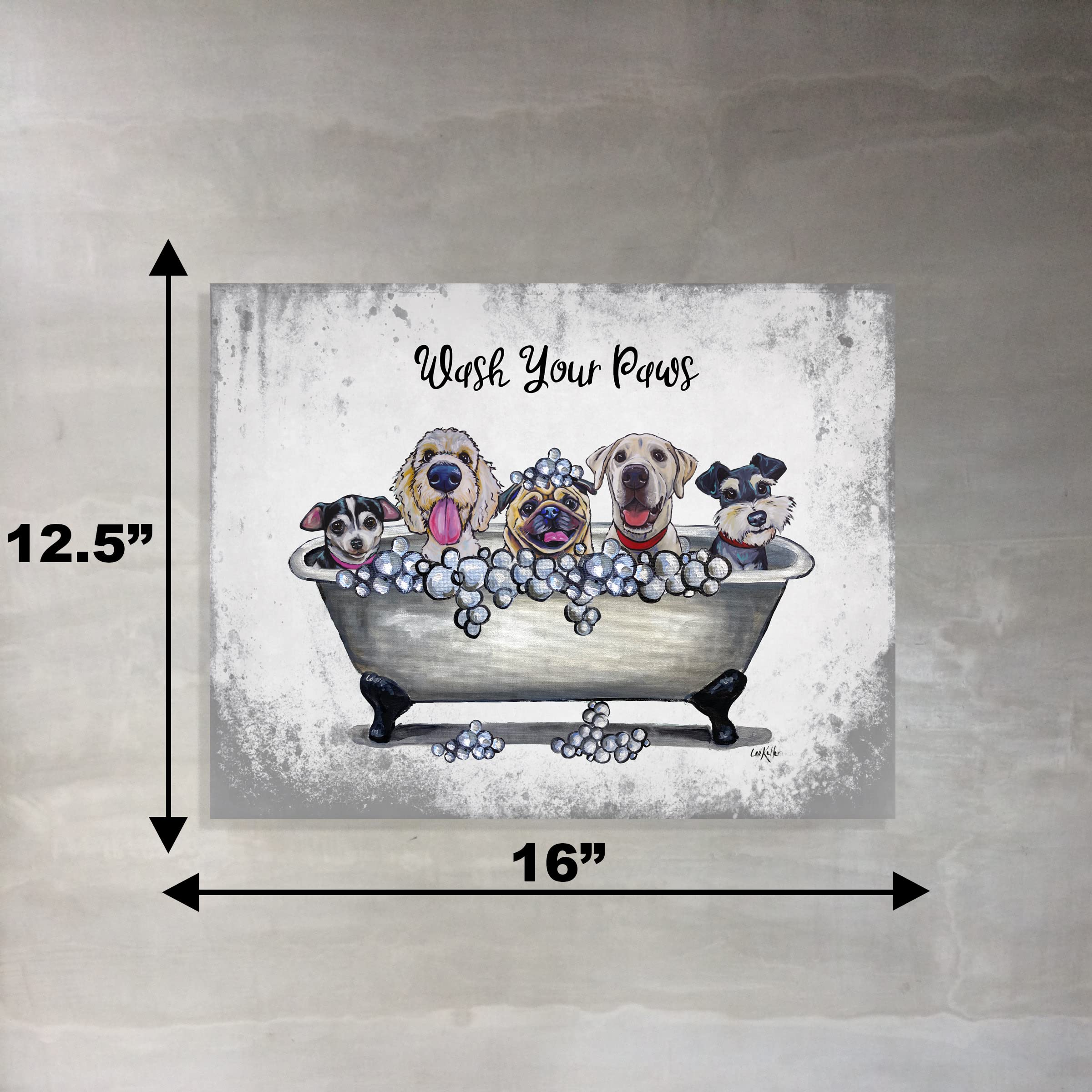 Tin Sign made in the USA dog bathroom decor