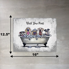 Tin Sign made in the USA dog bathroom decor