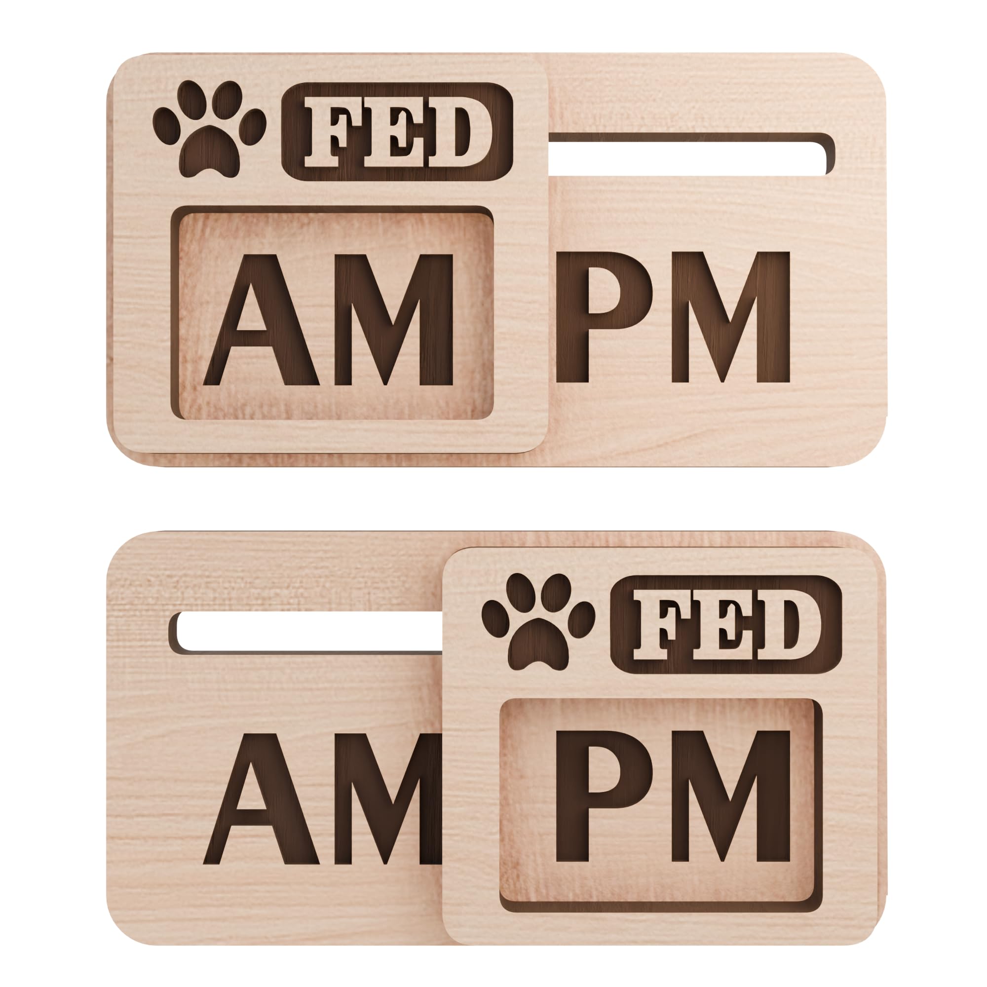 dog-fed-cat-fed-ezslide-tracker-magnets product front