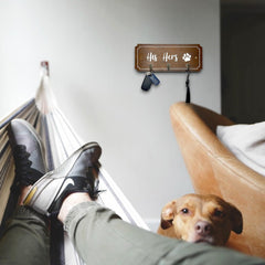 Dog lovers wall mount leash holder 14.5 x 5 inch