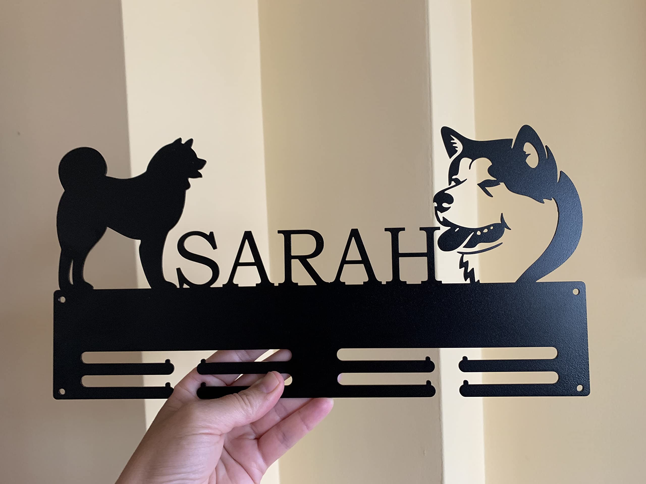 Dog medal hanger with width 20 inches option