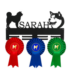 Dog Medal Holder custom name metal display for dog show awards