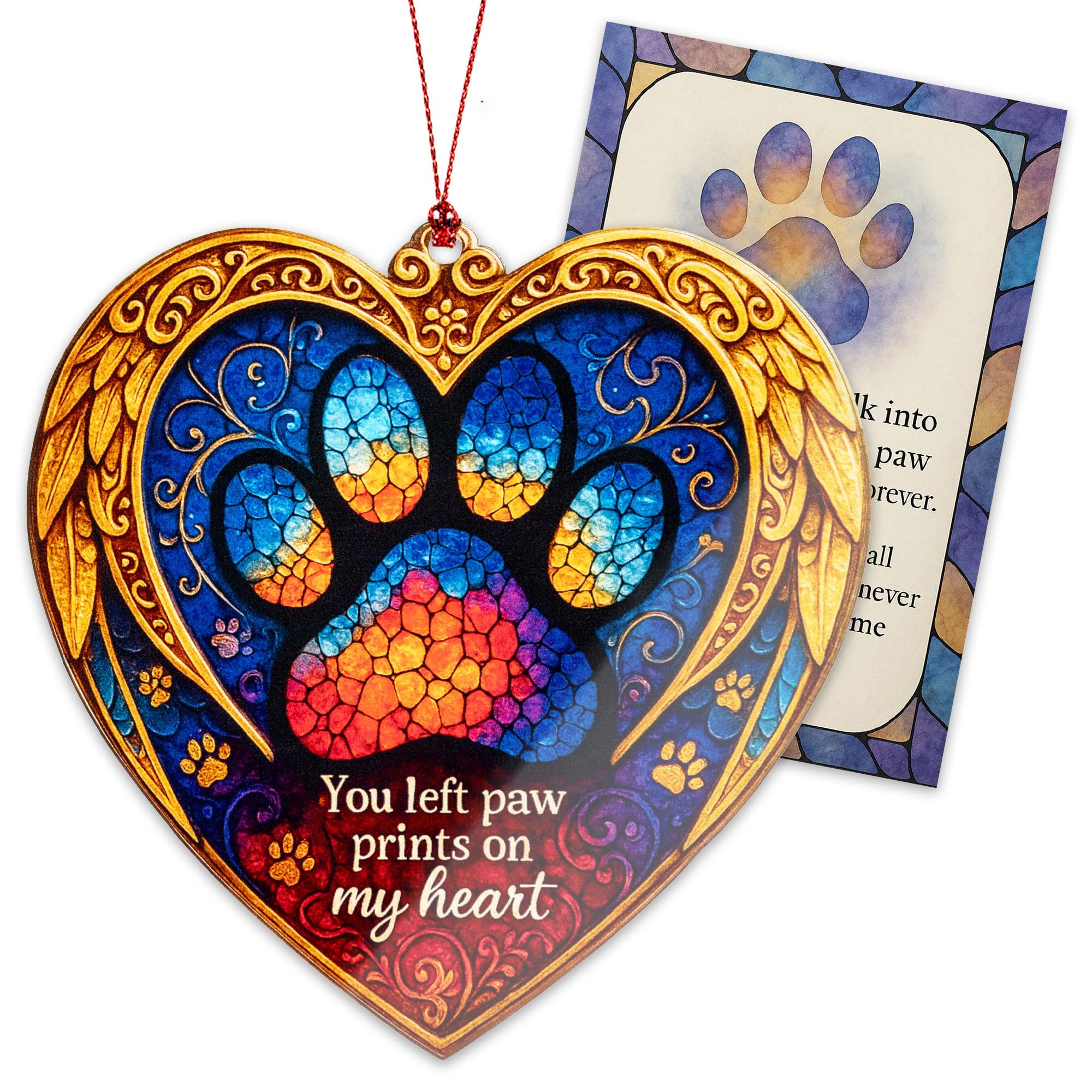 Dog Memorial Ornament Always by My Side Keepsake with story card