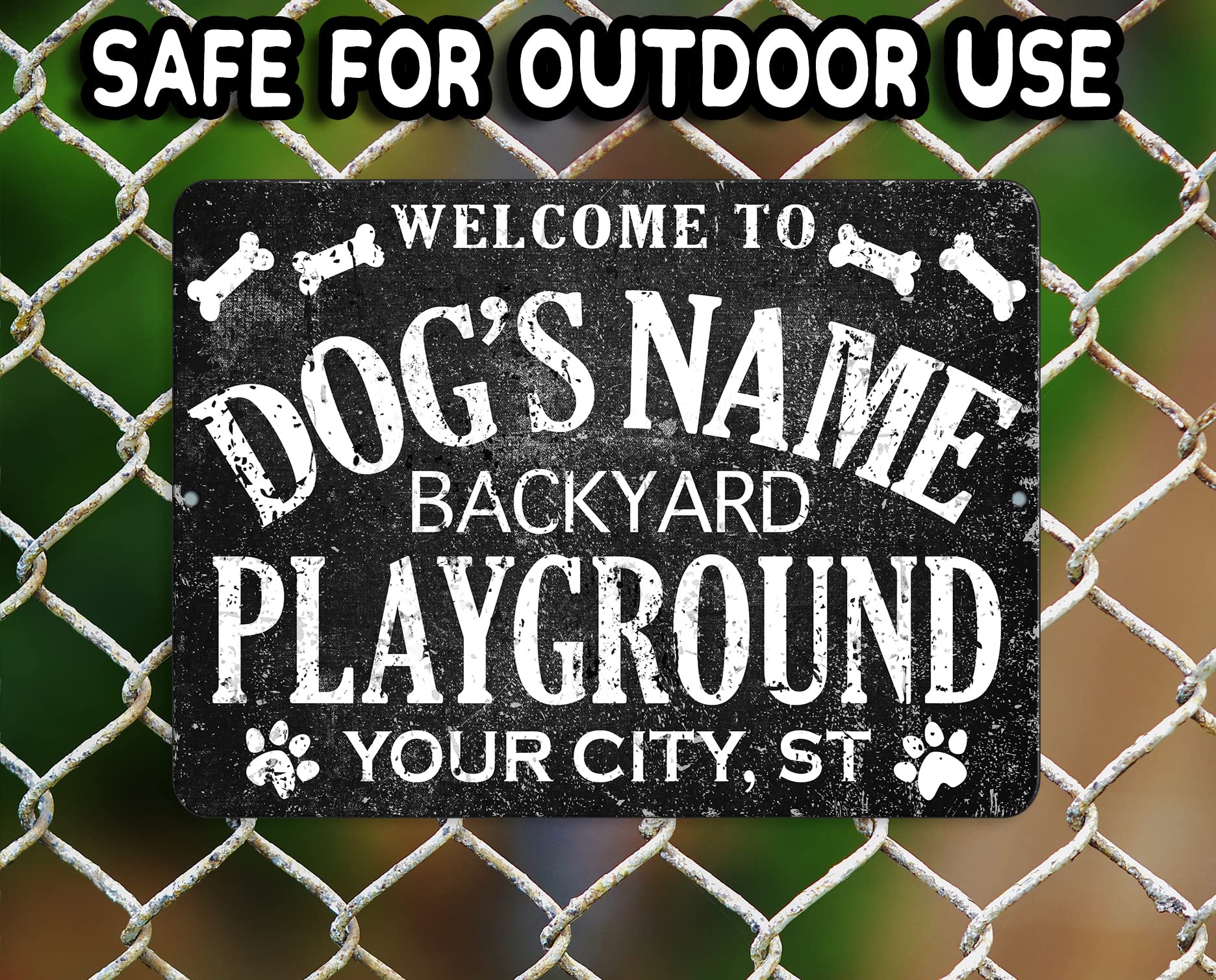 Gift ready dog name sign for a new puppy