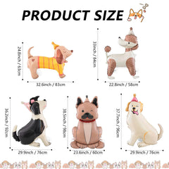 puppy foil Mylar balloons for interior or exterior party decor