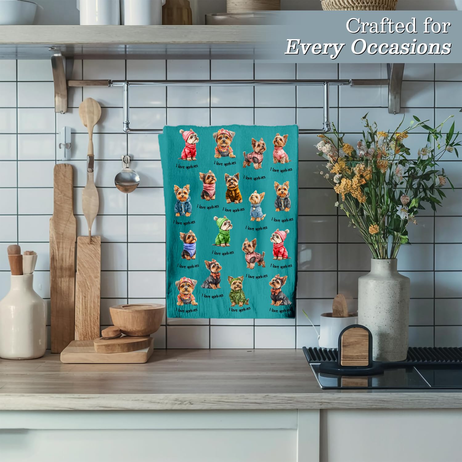Two towels included from Lussues Nee Yorkie Gifts for Women