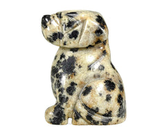 Dog Totem Dalmatian Jasper pup figurine miniature sculpture