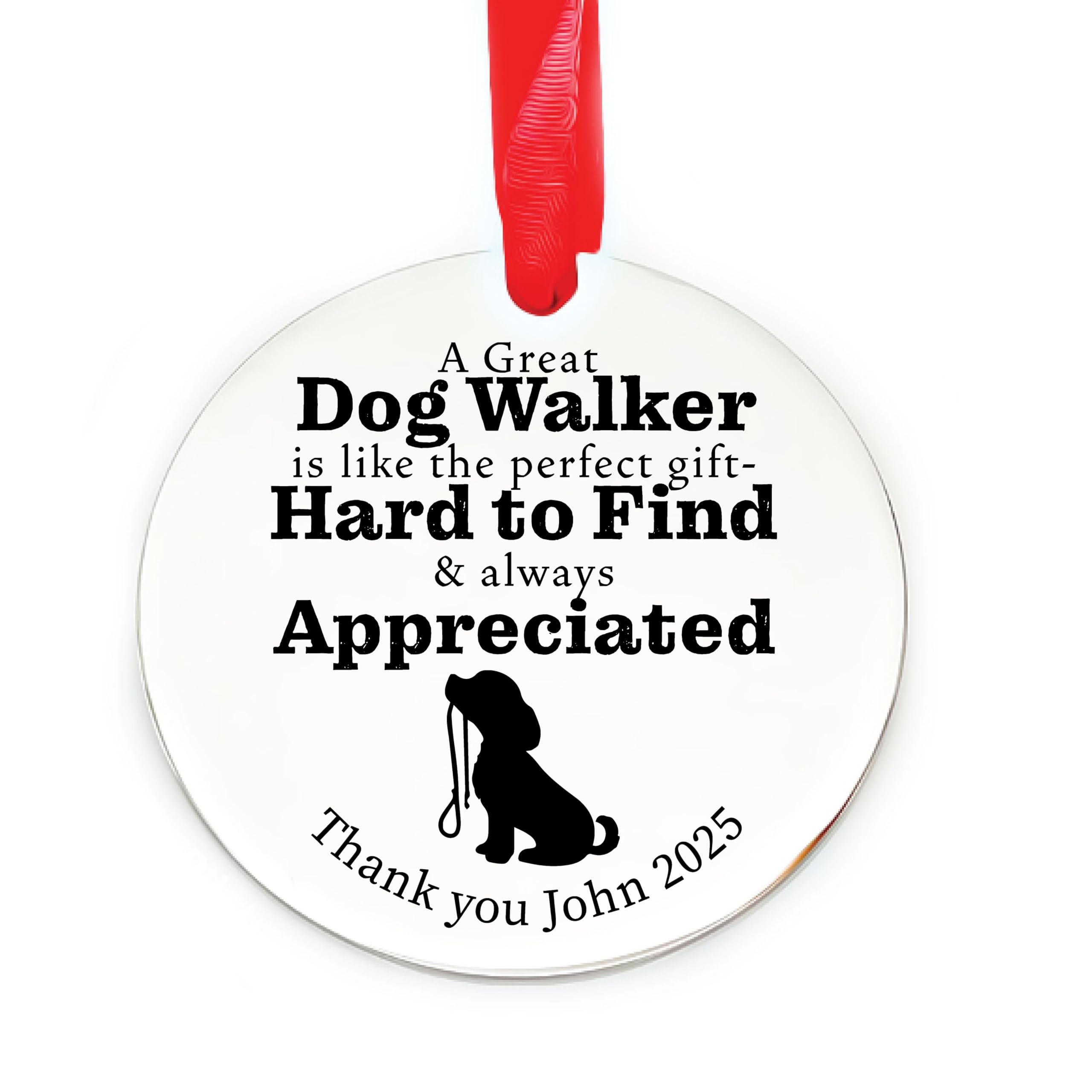 Dog Walker Christmas Ornament Dog-Walker-ORN stainless steel