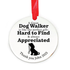 Dog Walker Christmas Ornament Dog-Walker-ORN stainless steel