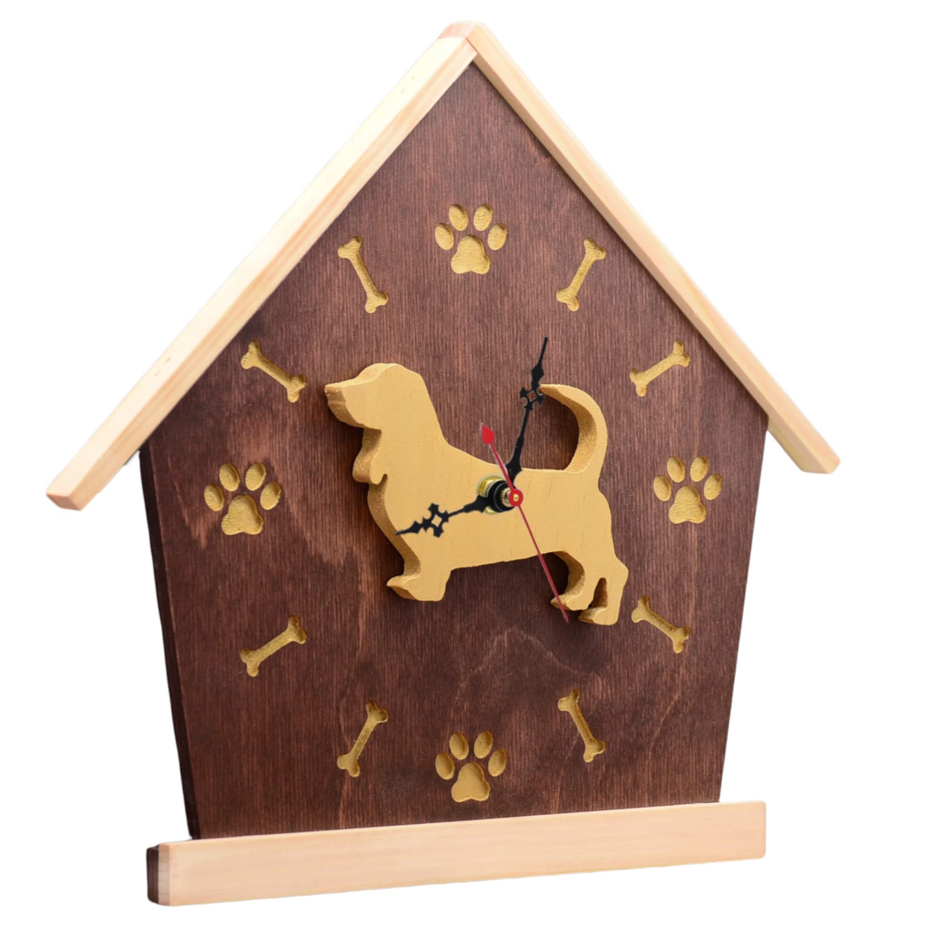 DogPound Creations bassethound wall clock front view